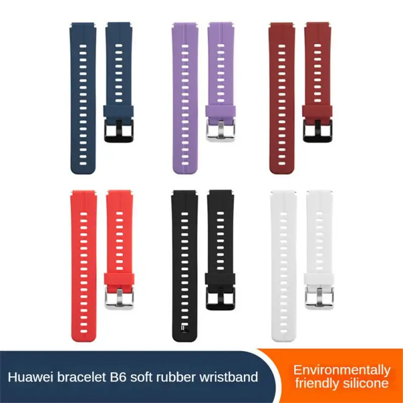 

Silicone Watchband Stretch-resistant Office Accessories Two-color Straps For Huawei B6 Model Flexible Consumer Electronics Soft