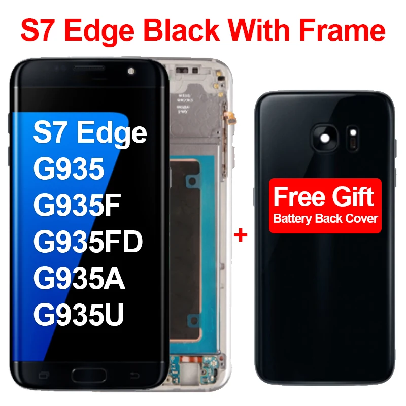 5 ''оригинальный ЖК-дисплей для Samsung Galaxy S7 Edge дисплей с рамкой G935 G935F