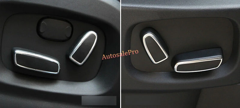 

Стайлинг автомобиля, черный, хромированный, матовый, регулировка сиденья автомобиля, ручка, кнопка, крышка, отделка, 4 шт. для Land Rover LR4 Discovery 4 ...