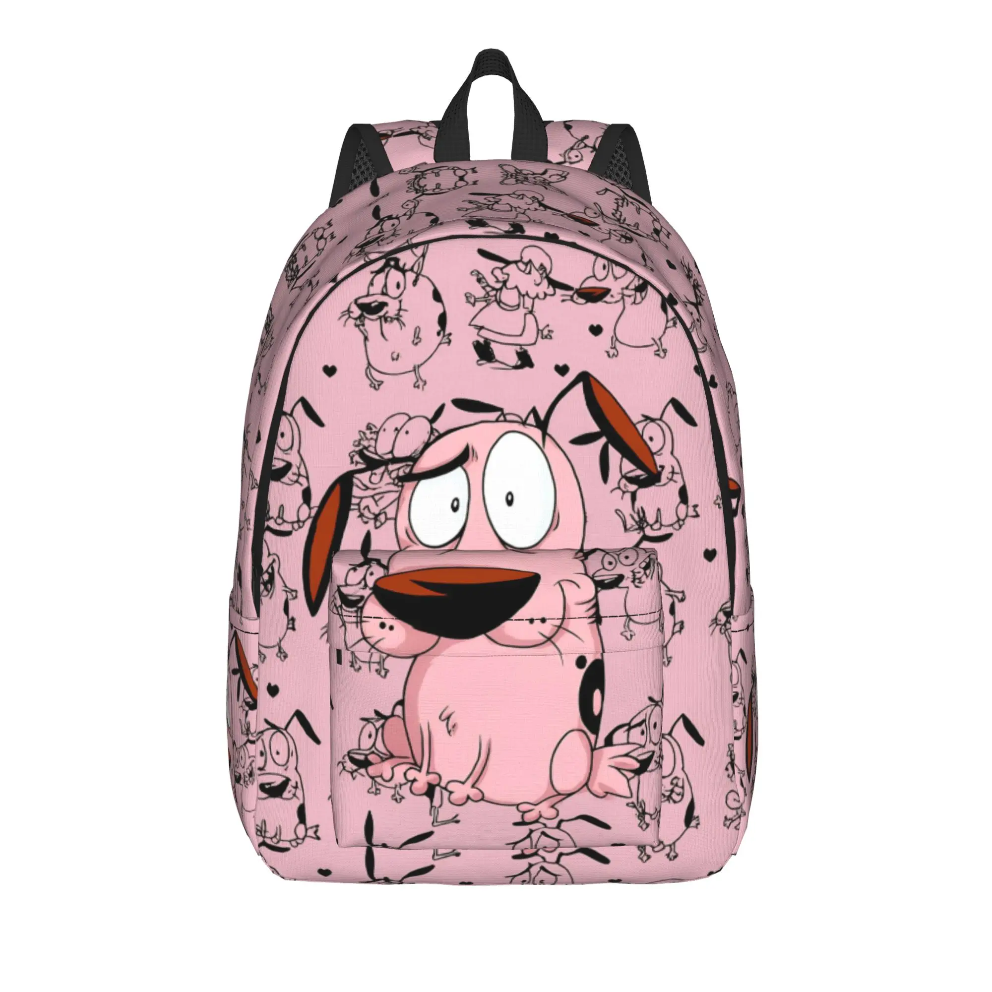 Фото Рюкзак Courage the Cowardly Dog-D, стильный, для студентов, для работы, повседневный, для мужчин и женщин, холщовые сумки для колледжа №1