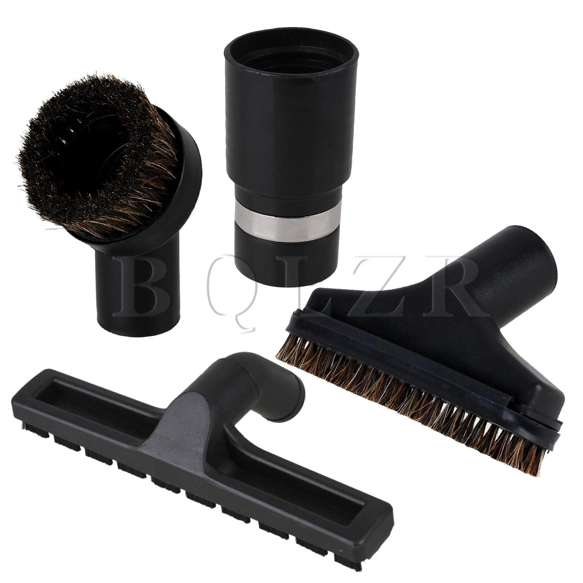 

BQLZR 4 Pcs Black Round Square Floor Vacuum Brush with 1.26inch ID Adapter