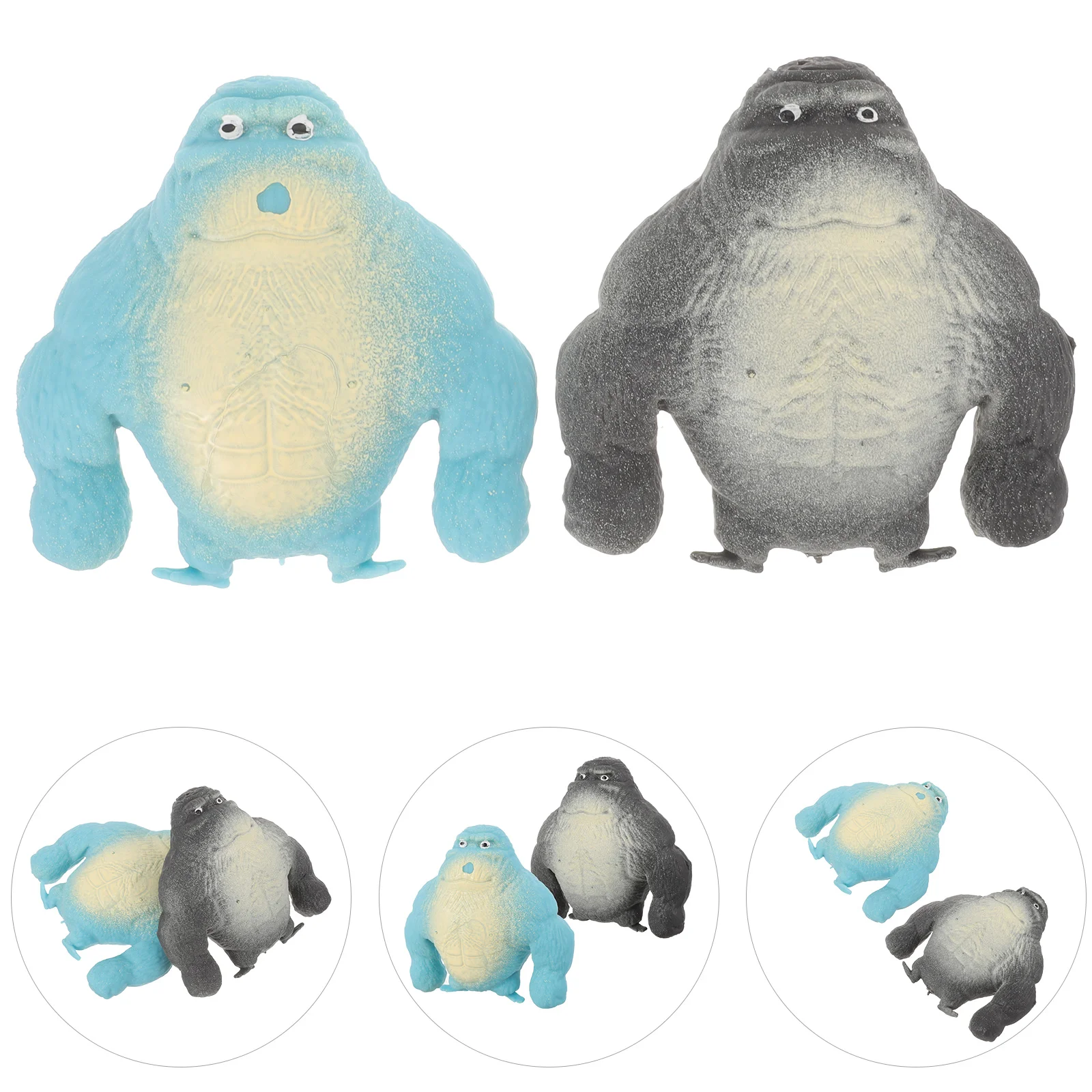 

2 Pcs Toys Funny Gorilla Shaped Kids Balls Monkey Party Favors Animal Interesting Squeeze