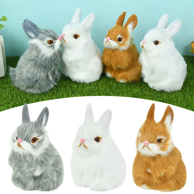 

Lovely Simulation Animal Doll Rabbit Plush Toy Realistic Rabbit Pet Toys For Children Home Decor Baby Gifts
