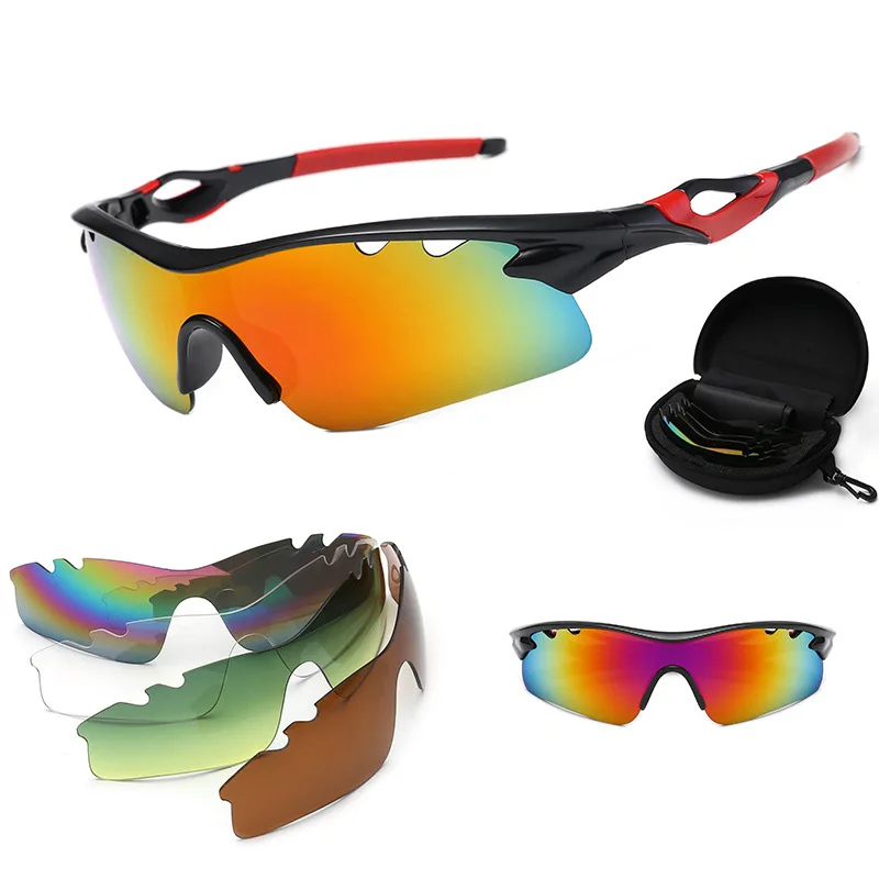 

Cycling UV400 Polarized Glasses Color Sunglasses Outdoor Sports Glasses Suit Men and Women Bicycle Windproof Sunglasses