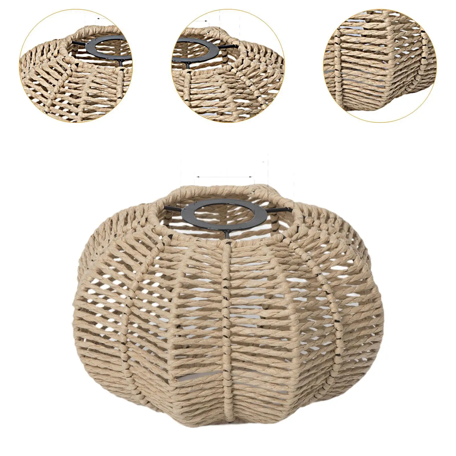 Абажур из бумажной веревки тканый подвесной абажур для настольных ламп в