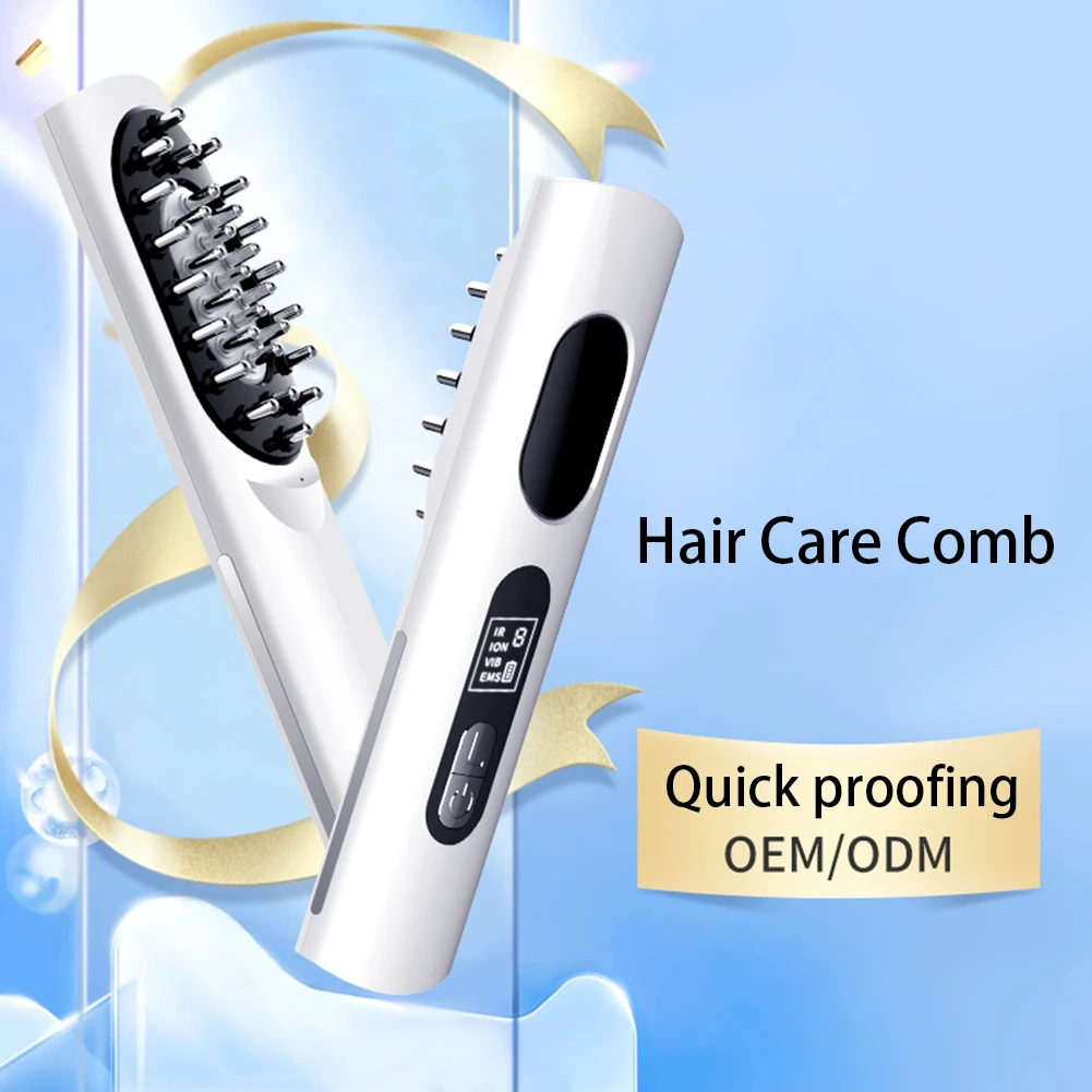 

Electric Hair Growth Comb Negative Ion Hair Scalp Head Massager Follicles Revitalizes Damaged Hair Brush for Women Men