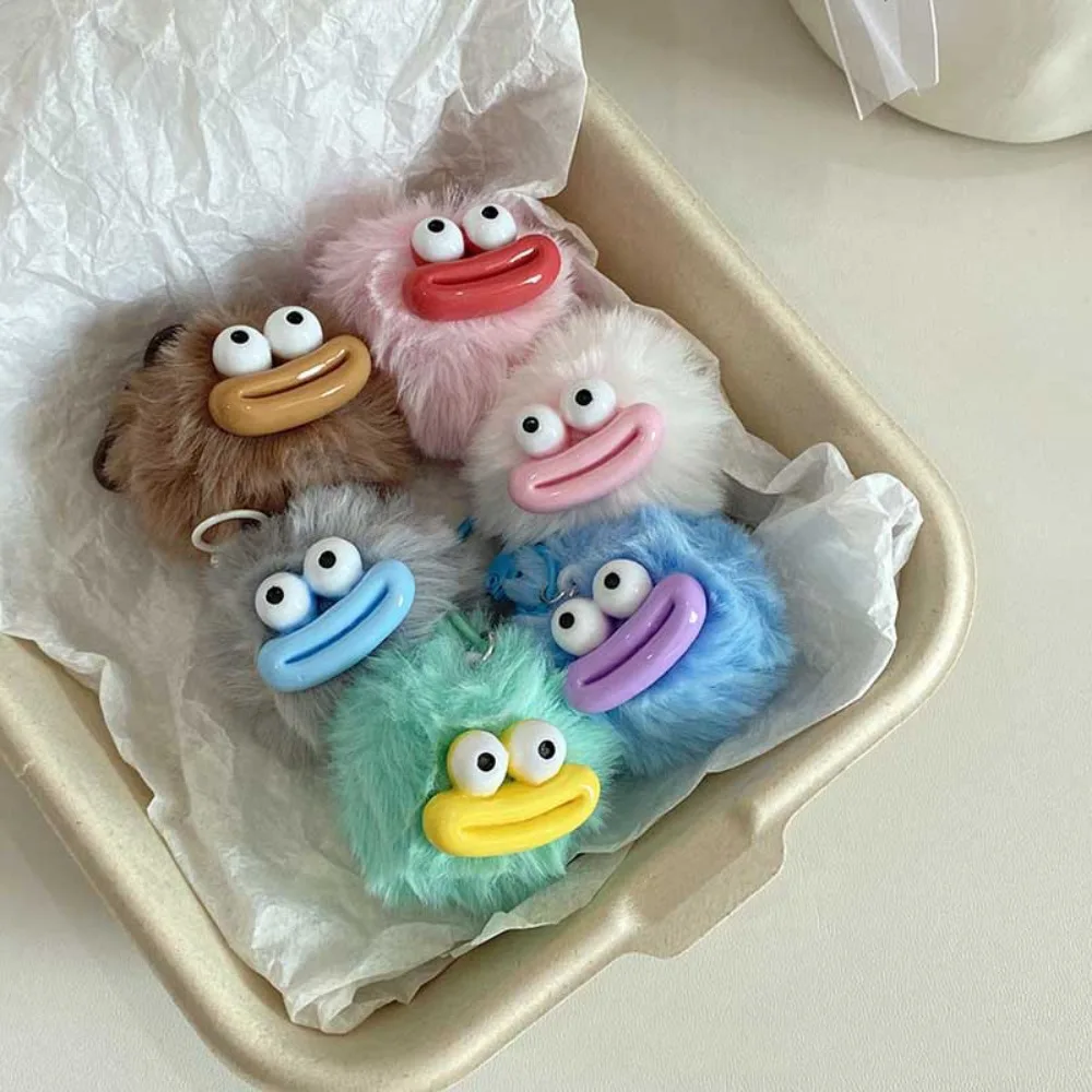 Искусственное плюшевое смешное искусственное брелок с большим ртом плюшевая