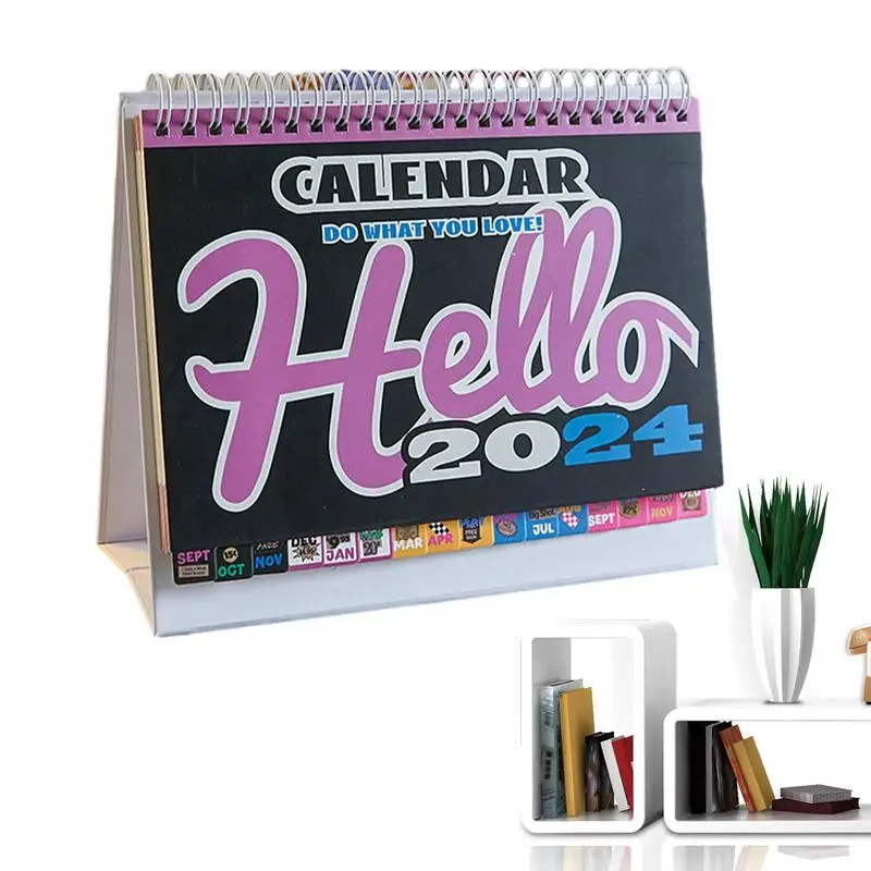 

Настольный календарь 2024, календарь для рабочего стола, стильный и красивый календарь для рабочего стола с раскладным дизайном и маленькой этикеткой для автомобильной школы