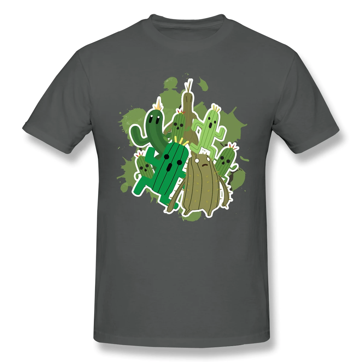 Men Clothing Final Fantasy Role playing video game series T-Shirt Cactuar Fashion Short Sleeve