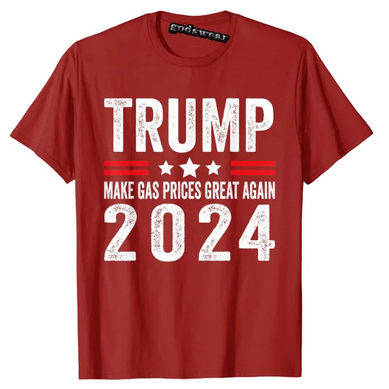 Pro Трамп сторонник сделать газ отличный Снова Трамп-2024 футболка Мужская одежда