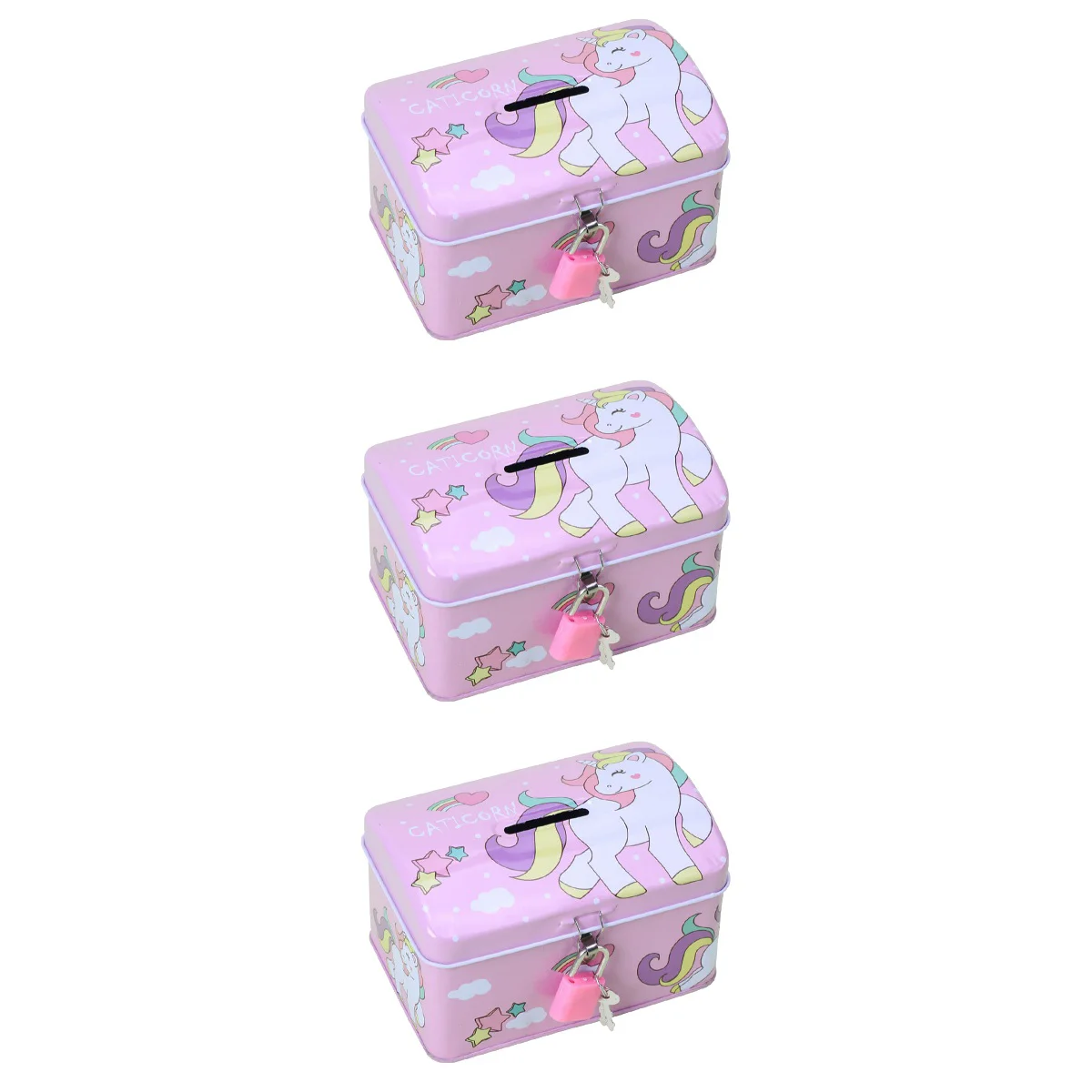 

Bankpot Money Box Piggy Savingstorage Kidsjar Printing Cartoon Lock Metal Porcelain Home Ornament Container Animal Rainbowcash