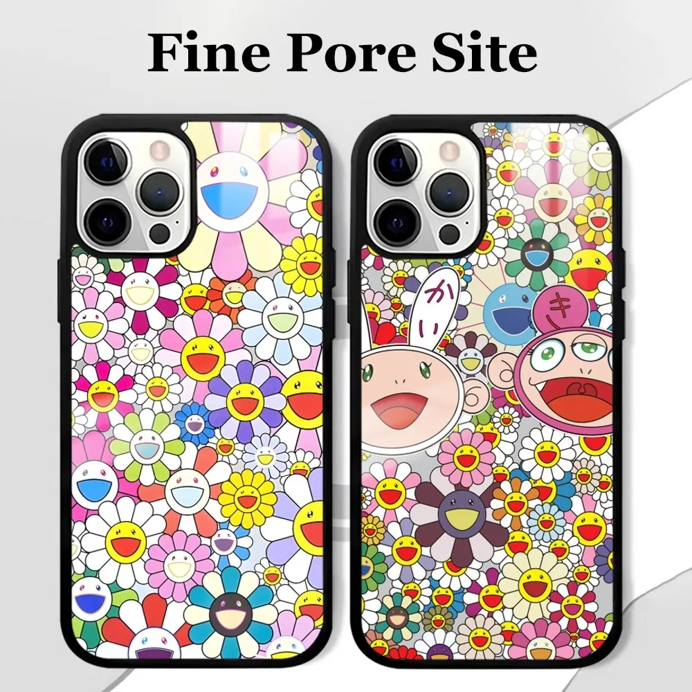 Flower M-Murakami T-Takashis Phone Case For IPhone 16 15 14 13 12 11 Pro Xs Max Mini Plus Celulares Hard Funda
