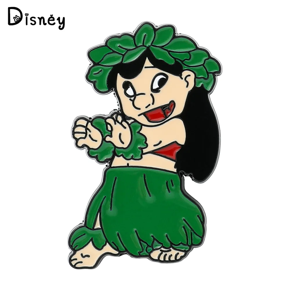 

Disney Lilo and Stitch Brooch Cute Cartoon Figure Lilo Badge Enamel Pin Dress Jeans Backpack Pins Jewelry Fashion Accessories