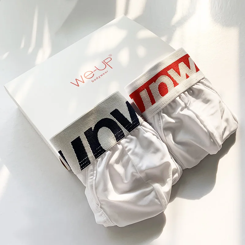 2PCS/Lot Summer Low Waist Sexy Cool and Silky Thin Men's Underwear Briefs Shorts Gay U Convex Design Online Store Free Shipping