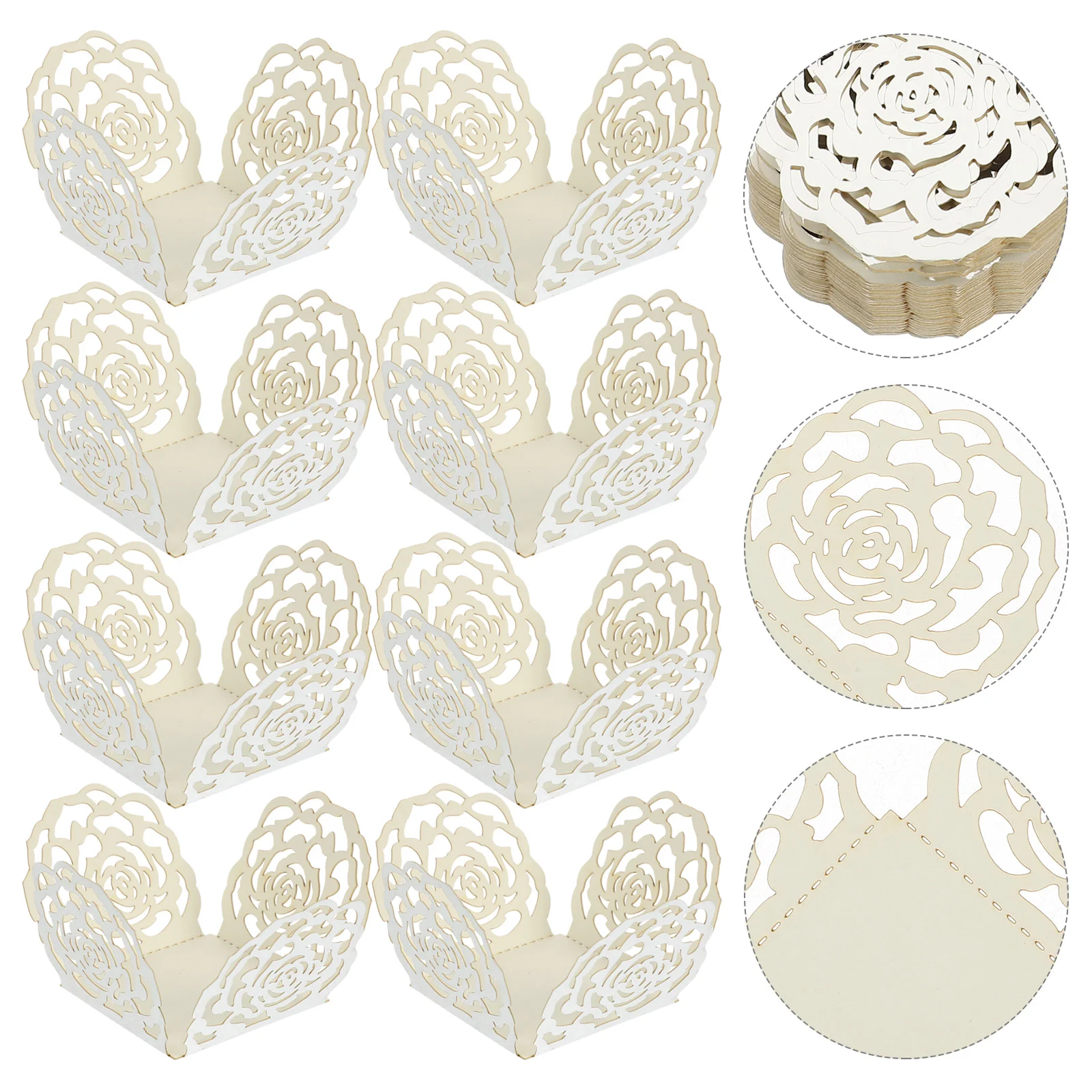 

50 Pcs Chocolate Tray Party Decor Decorative Cups Dessert Table Baking Candy Decoration Packaging Paper Wrapping