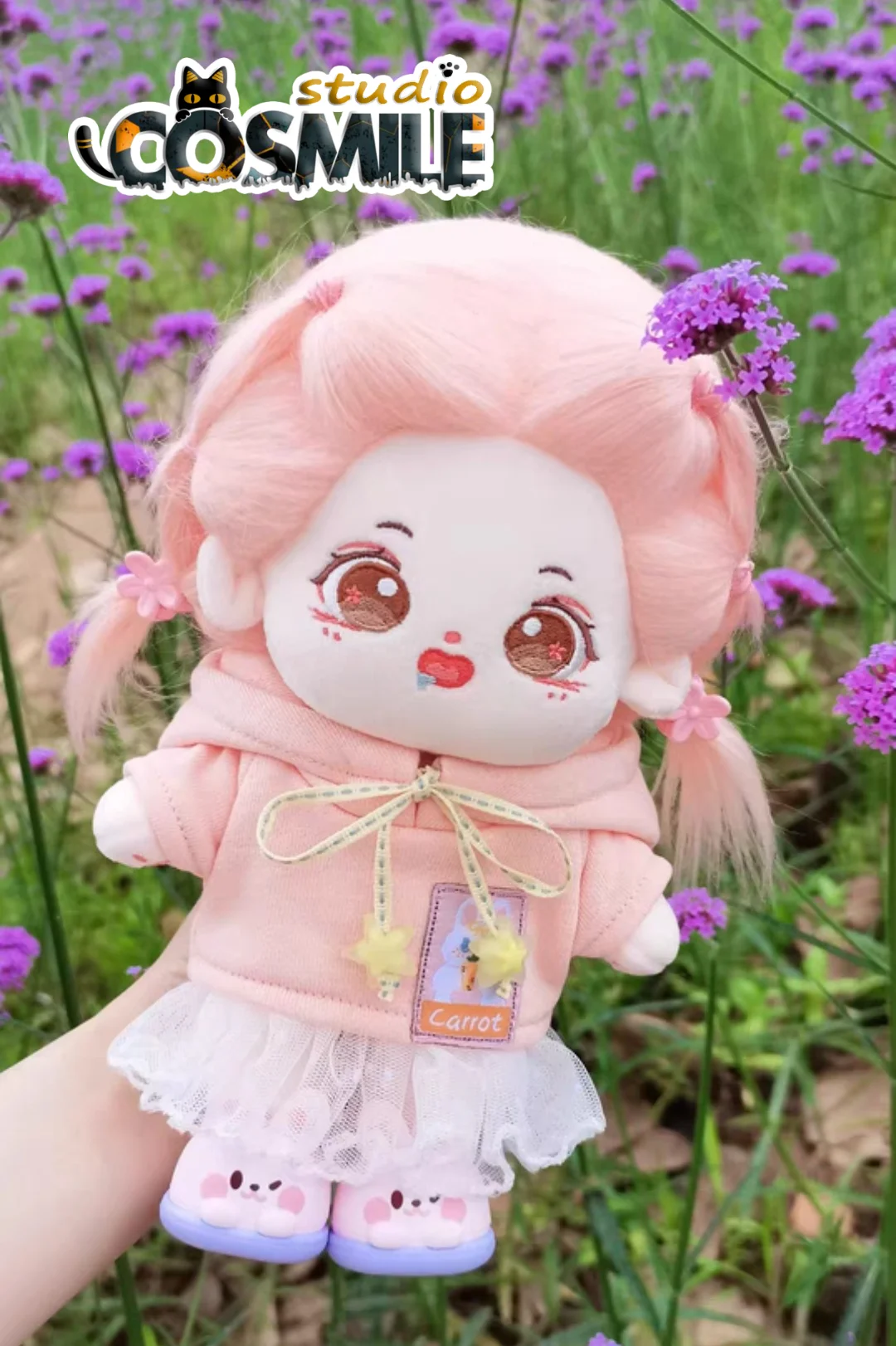 

Cosmile No Attributes Kpop Idol Sakura Star Yami Pink Hair Stuffed Plushie 20cm Plush Toy Doll Body Gift Rua Sa