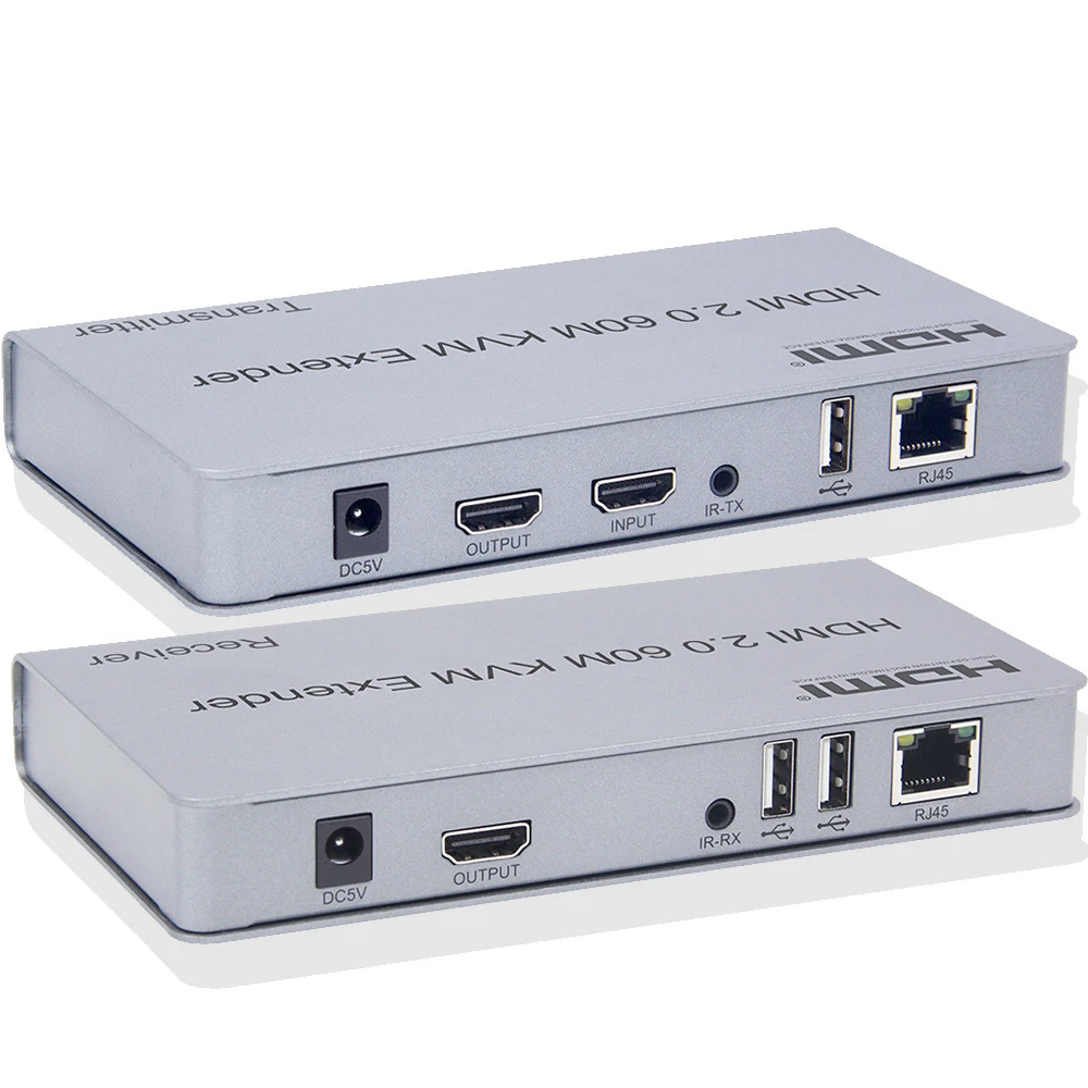 

2323 LSM 4K 60 Гц HDMI 2,0 USB KVM-удлинитель 60 м HDMI KVM-удлинитель передатчик через RJ45 Ethernet CAT5e/6 кабель с поддержкой USB-мыши