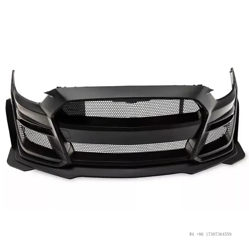 Фото Подходит для Ford Mustang GT500 2015-2017 и 2018-2021 годов, улучшенный комплект обвеса, передний бампер, автомобильные аксессуары. №1