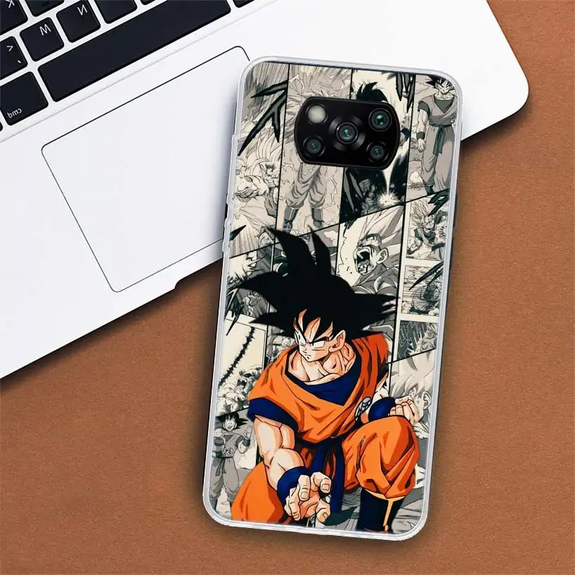dragon ball anime goku phone case for xiaomi poco x3 gt x4 nfc m4 pro m3 m2 f3 f2 f1 mi note 10 a3 a2 lite a1 cc9e fundas free global shipping