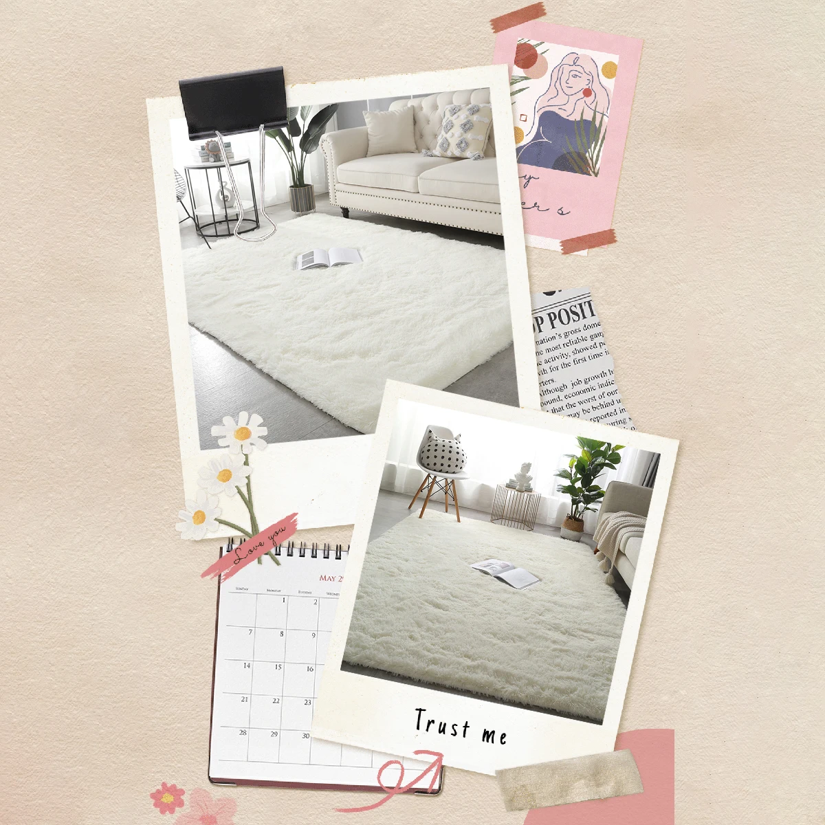 Плюшевый ковер подходит для гостиной белые мягкие пушистые ковры спальни ванной