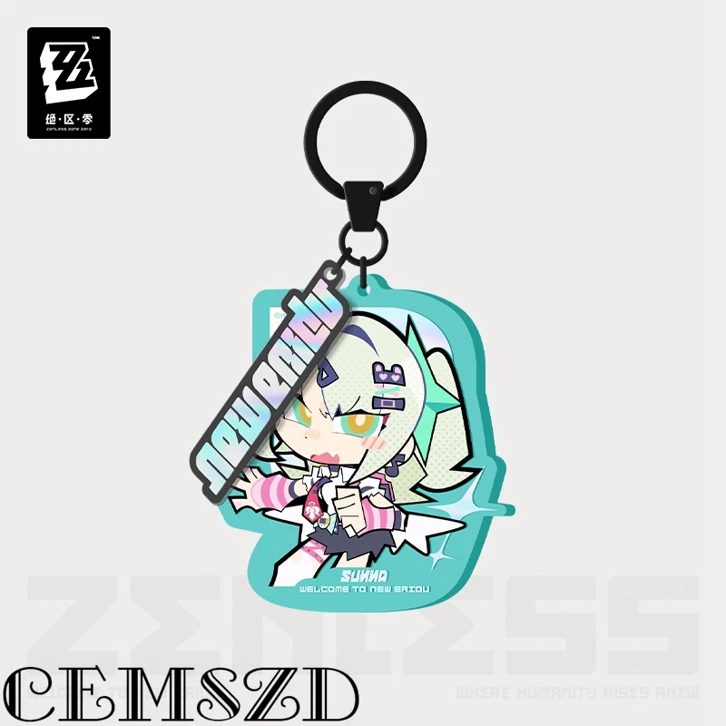 Фото Оригинальный акриловый брелок-подвеска MiHoYo Game Zenless Zone Zero ZZZ Q.Ver Sunna Aria Nangong Yu для косплея, аниме-брелок, подарки на Хэллоуин №3