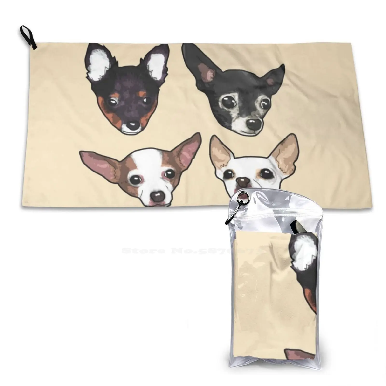 Bath Washcloth Dogs Puppies Best Friends Chihuahua Pals