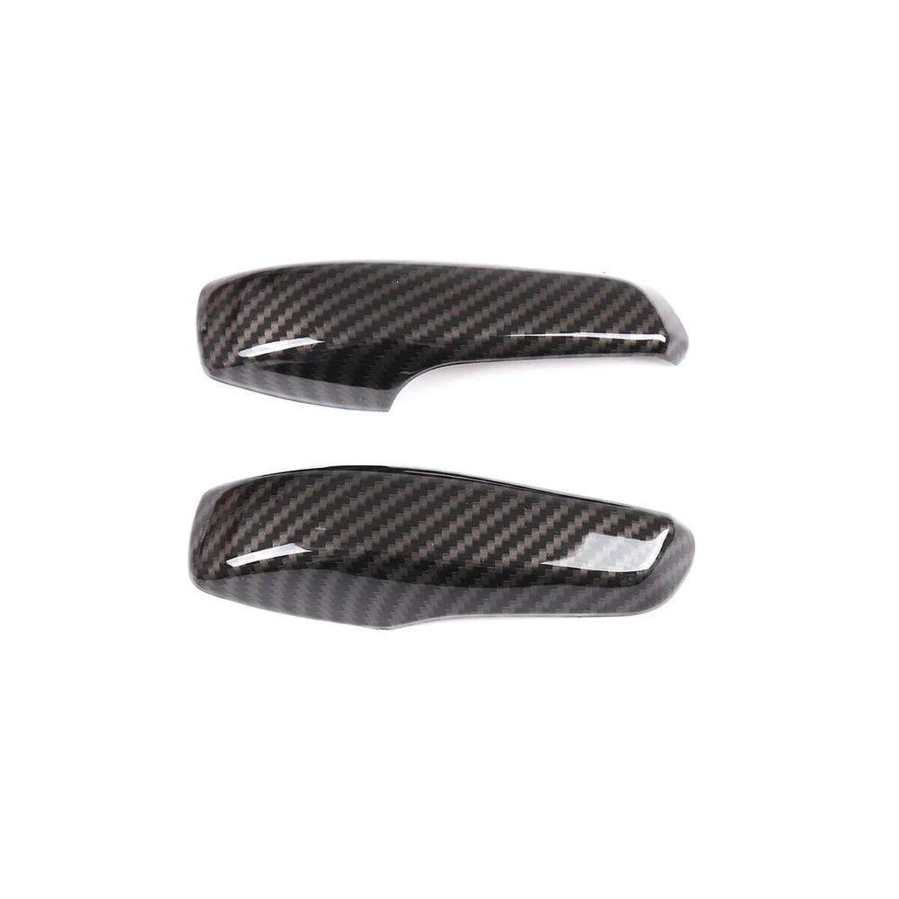 

2pcs Carbon Fiber Look Interior Door Handle Cover Decors Carbon Fiber Black For Mercedes-Benz Smart 2010-2014 Decorative Frame