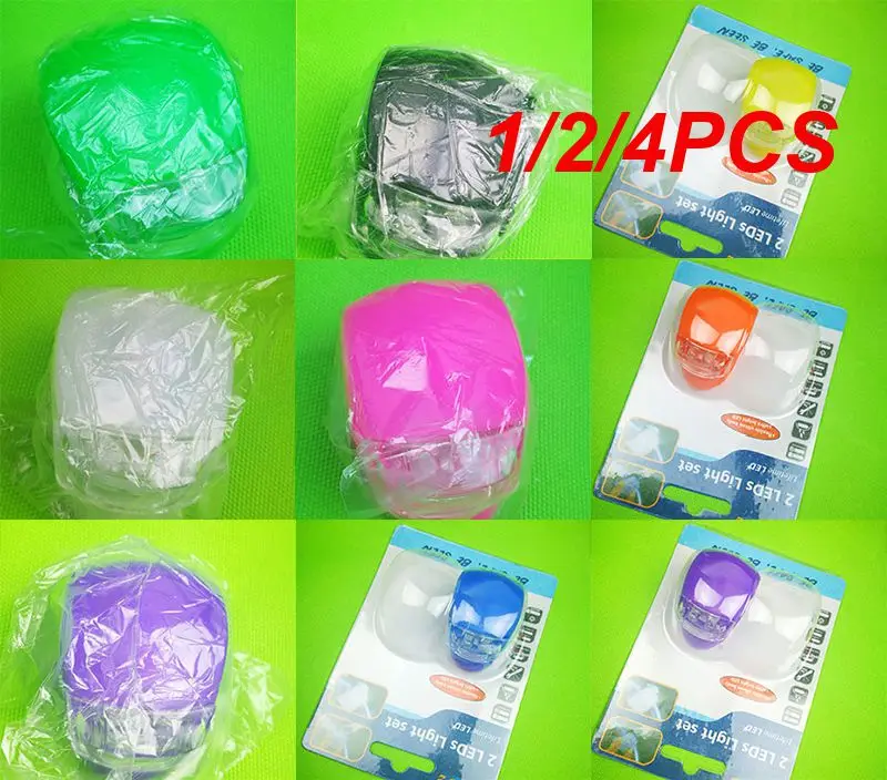 

1/2/4 шт., Силиконовые задние фонари для велосипеда