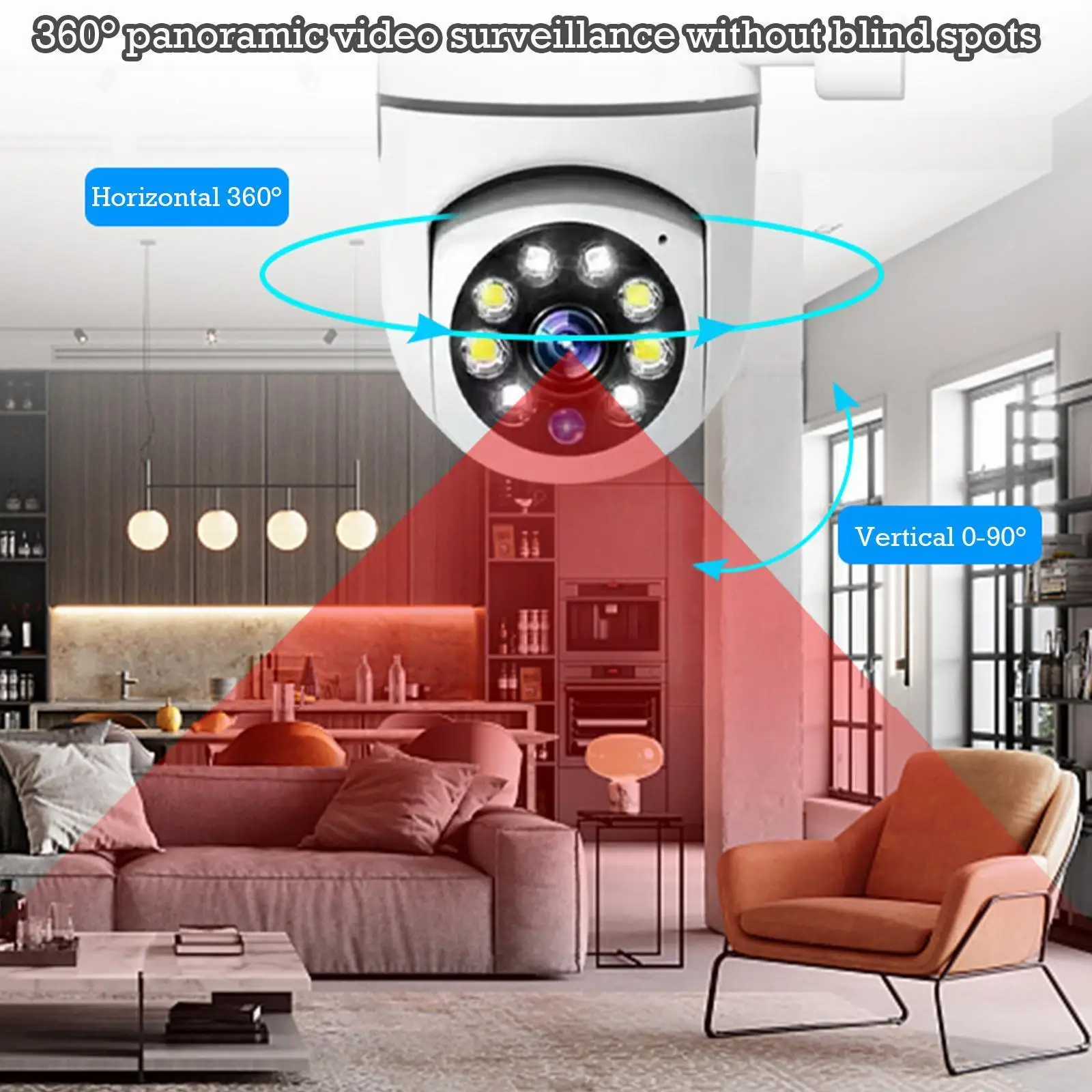 

Wireless IP Camera WiFi Video Surveillance Security Outdoor Alerts and Detection App/Alarm CCTV Instant Motion Camera U5V5