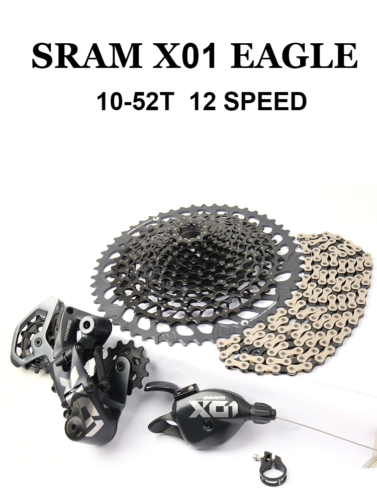 

SRAM X01 EAGLE XO1 1X12 Speed MTB Bike Groupset Trigger Shifter Lever Rear Derailleur GX EAGLE Chain Cassette 10-52T Bicycle Kit