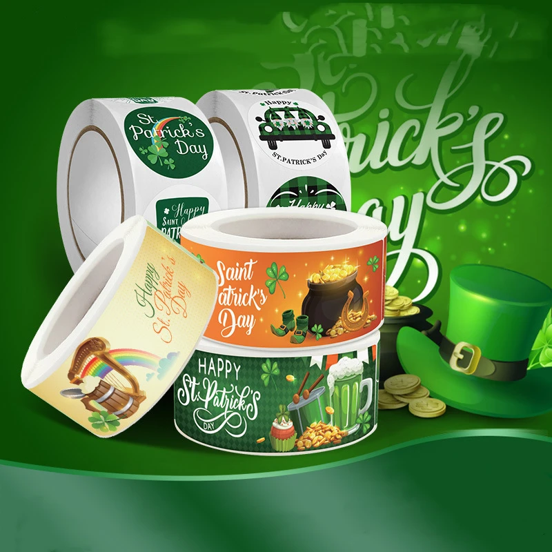 Этикетки ко Дню Святого Патрика наклейки для подарочной карты упаковки товары