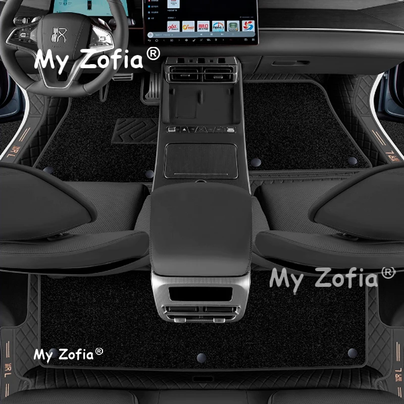 

Кожаные автомобильные коврики, подходящие для BYD Han L DM EV 2025 2026, авто коврики для ног, автомобильные ковры, подушечки, полный комплект аксессуаров