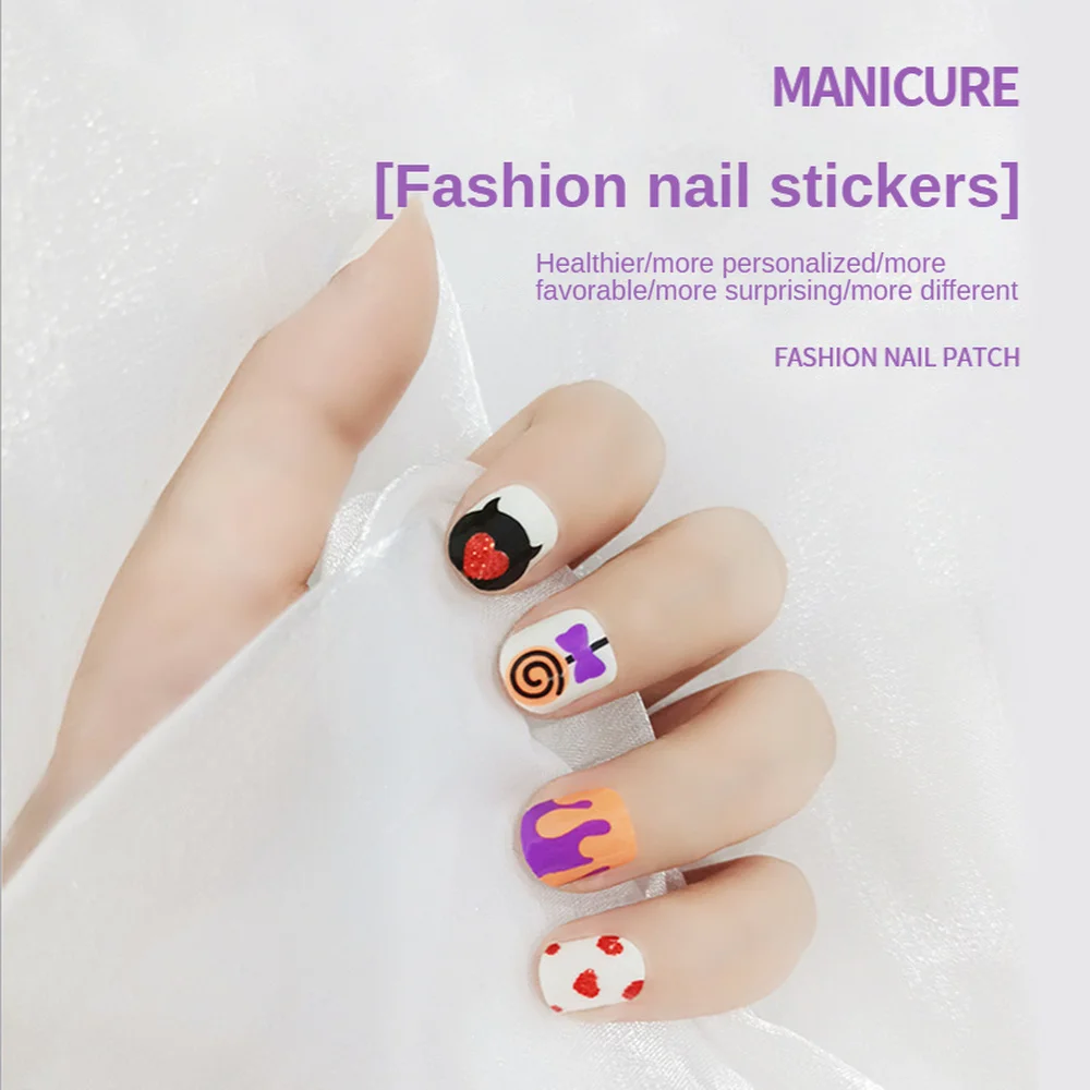 

Cute Nail Patches Are Fashionable and Lasting Stickers for Nails Press Art Supplies Decorations Accessories Wraps Tools Beauty