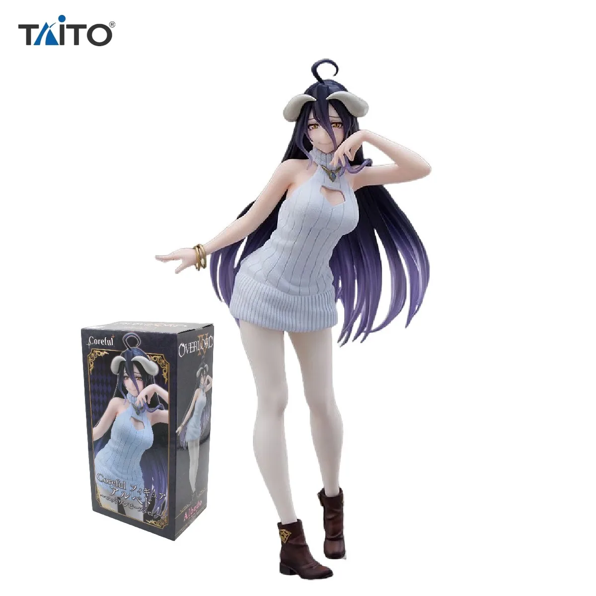 

TAITO Anime Figure Overlord Albedo Ainz Ooal Gown Knitted Skirt Finished Figure Car Decoration Model Gift