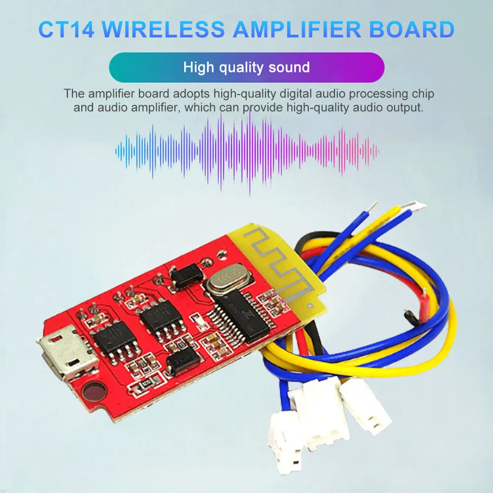 Плата усилителя звука CT14 Micro 4 2 5 В Вт + совместимая с Bluetooth