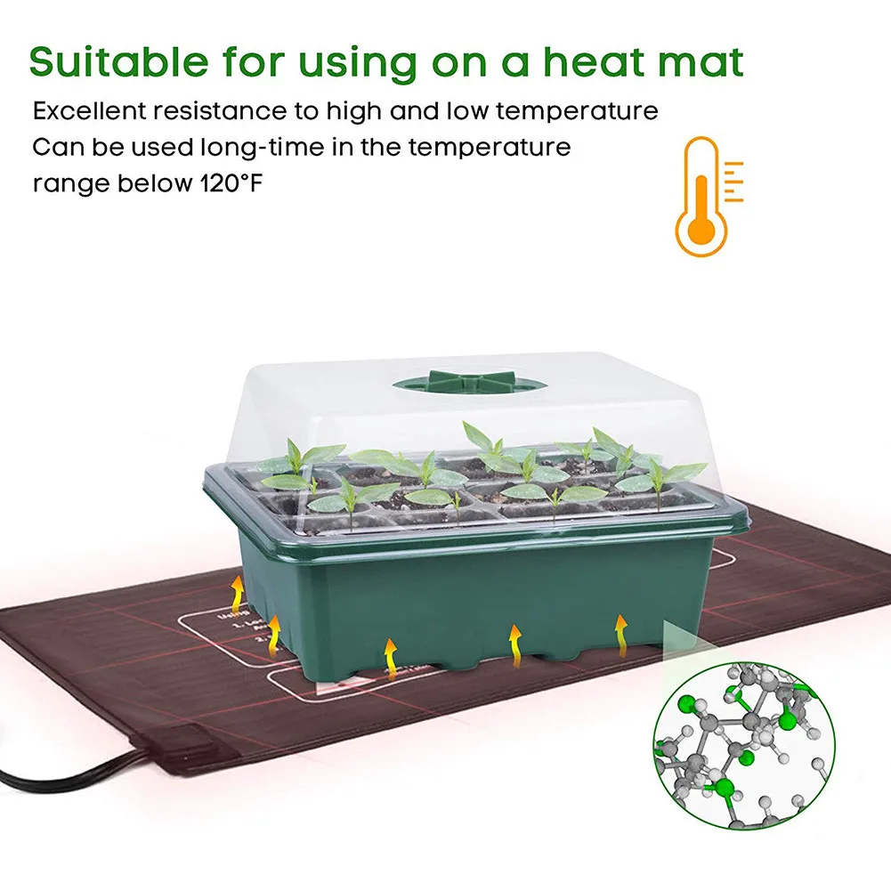 12 Cells Hole Plant Seeds Grow Box Tray Propagation Breeding seeding Case Container Nursery Pot Seedling Starter | Дом и сад