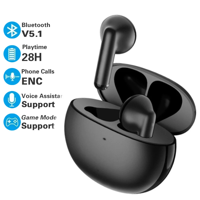 

TWS Bluetooth 5.1 True Wireless Earbuds with Charging Box Waterproof Earphone Touch Control Mini Pods TWS Headsfree for Sports