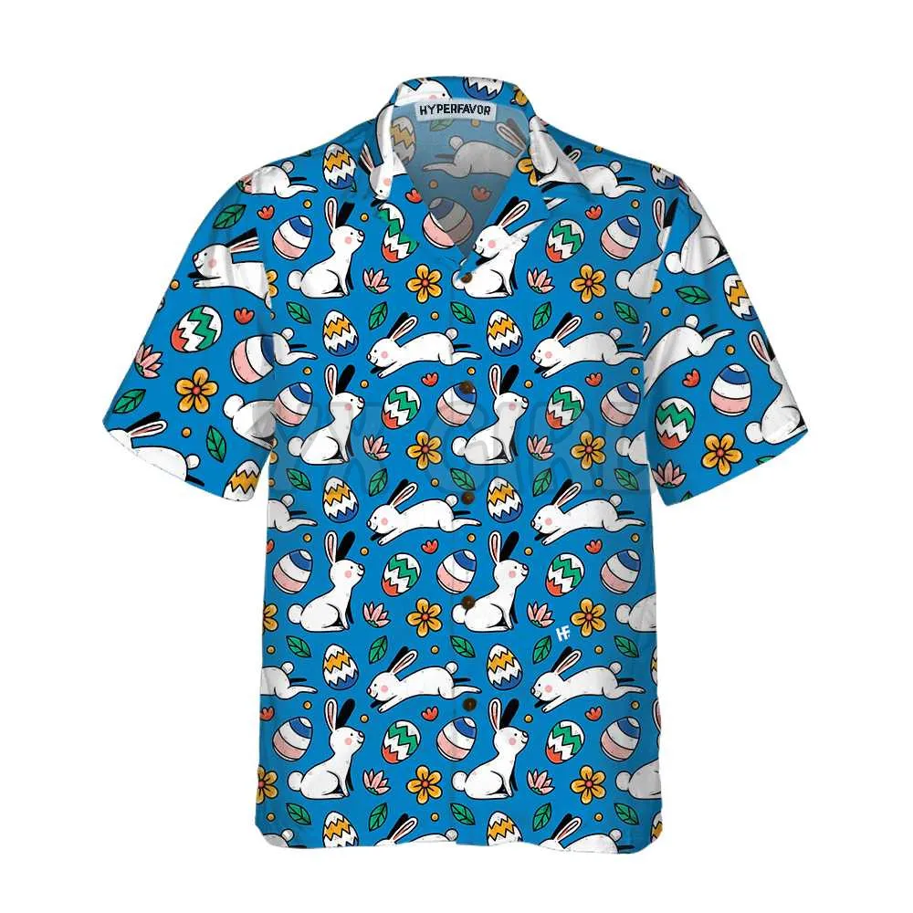 Bunnies In Galaxy Hawaiian Shirt 3D All Over Printed Hawaiian Shirt Men's For Women's Harajuku Casual Shirt Unisex