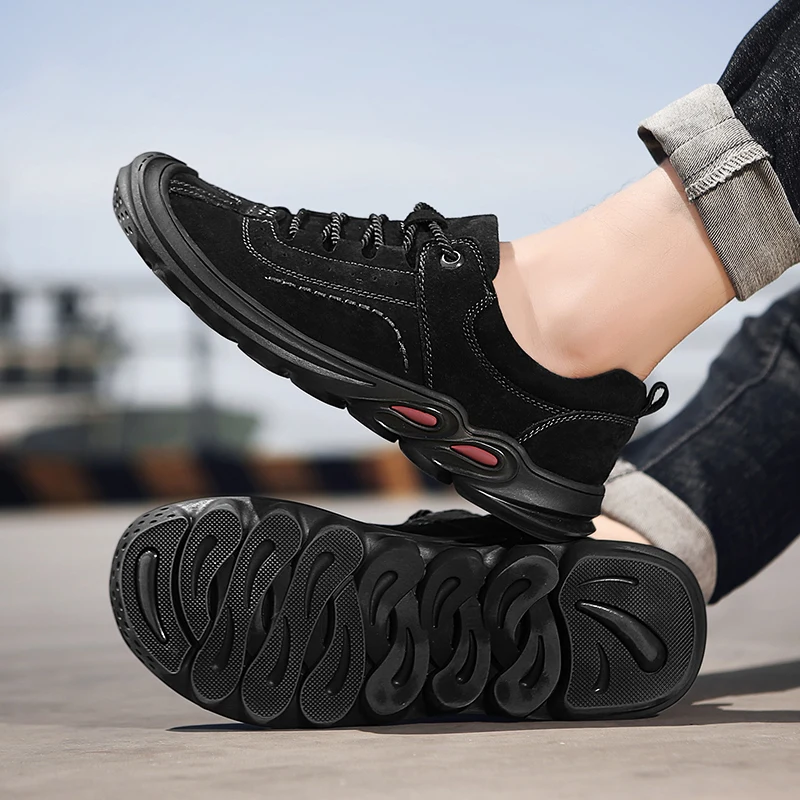 

2022 Men's Comfy Hiking Shoes Large Size 46 Light Outdoor Non-slip Climbing Sneakers Breathable Camping Trekking Casual Shoes