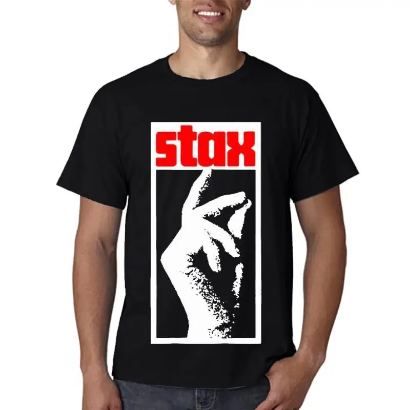 

Stax Records T-Shirt Music Label Mens Northern Soul Top Otis Reading Isaac Haye