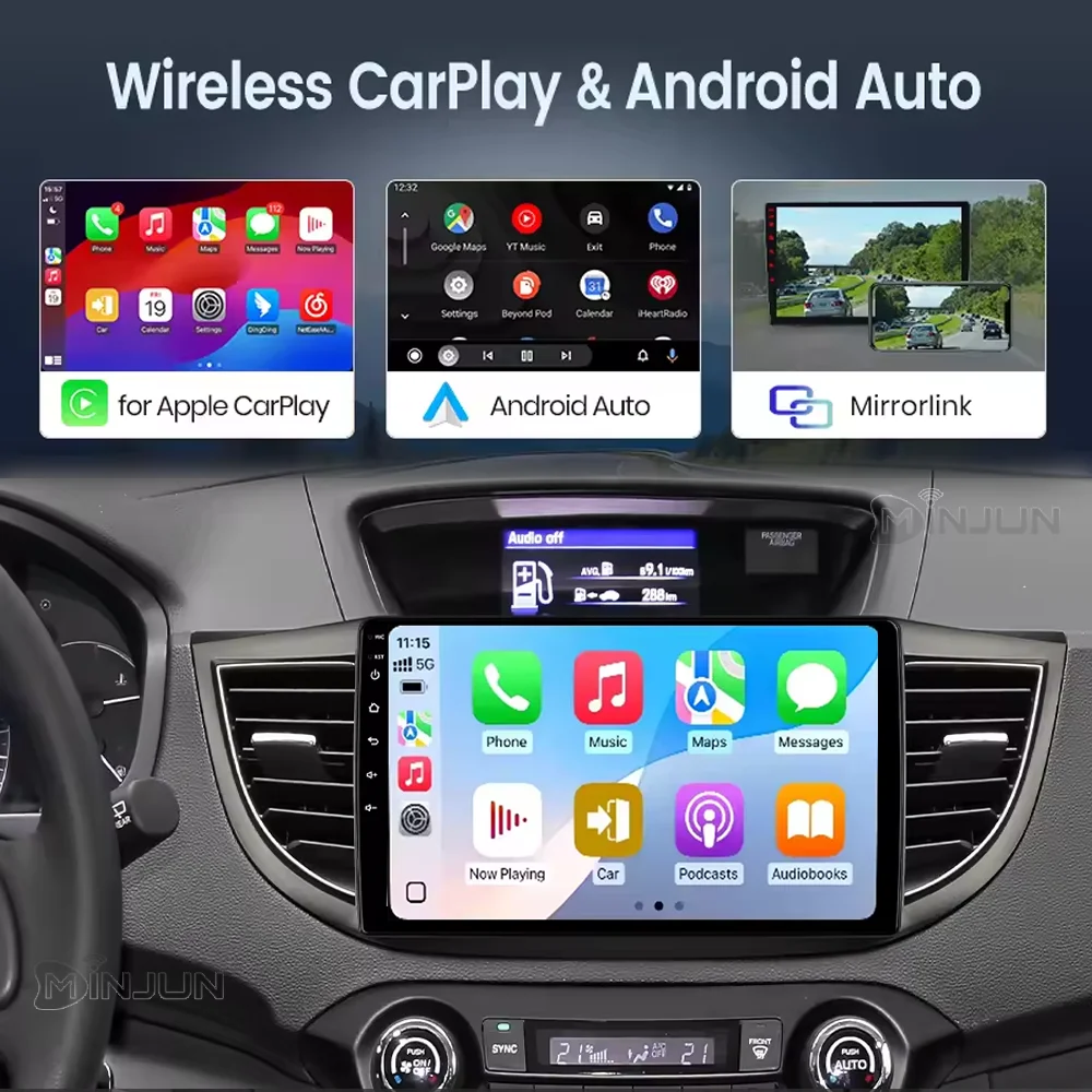Фото Автомобильный радиоприемник Qualcomm для Honda CRV CR-V 4 RM RE 2012-2016, видеоплеер 4G Carplay, GPS-навигация, головное устройство №4