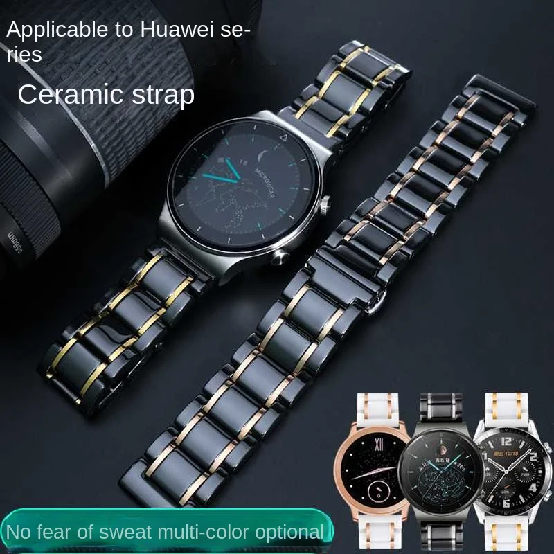 

Ремешок керамический для Samsung Galaxy 3 Watch 42 46 мм GEAR S3 Active2 Classic, быстросъемный браслет для Huawei GT, 20 мм 22 мм
