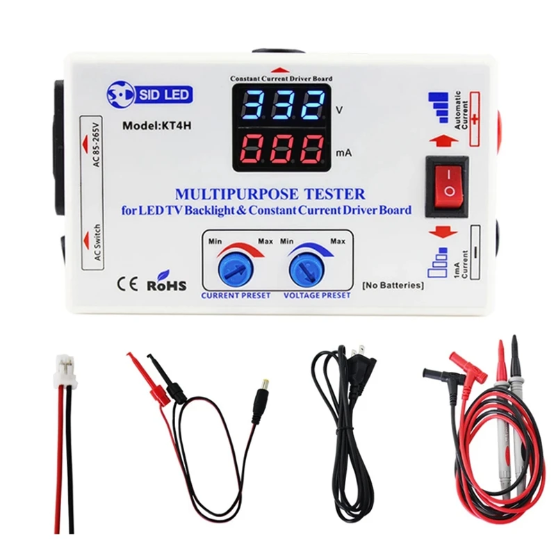 

KT4H 0-330V LED TV Backlight Tester Manual Voltage Adjustment Constant Current Driver Board Repair LED Bead(EU Plug)