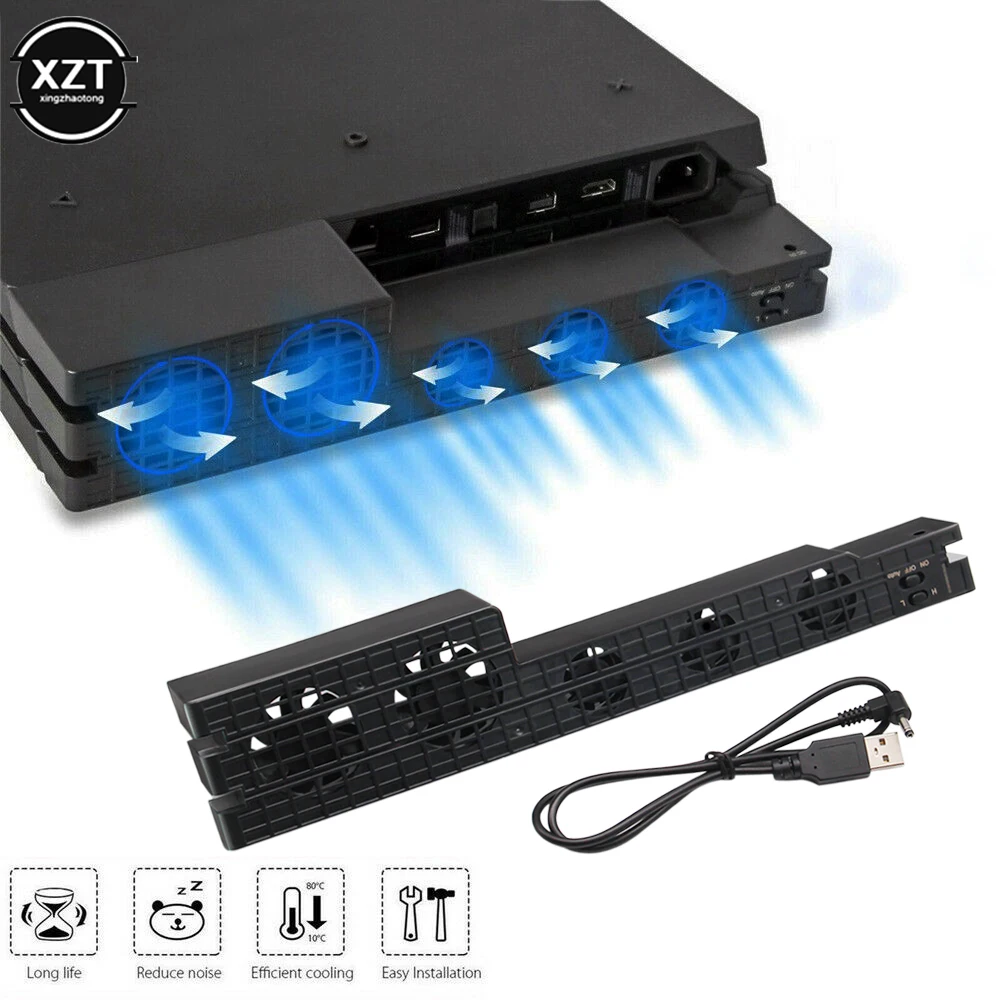 Temperature Control Cooling Fan Ps4 Host Rear Fan Game Console Computer Accessories