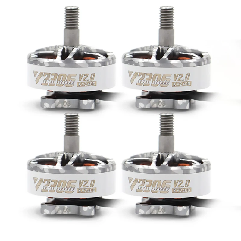 T-motor VELOX V2306 V2.0 2306 1950KV 5-6S / 2400KV 4S Lipo FPV Бесщеточный двигатель 4 мм вал 16x16 для