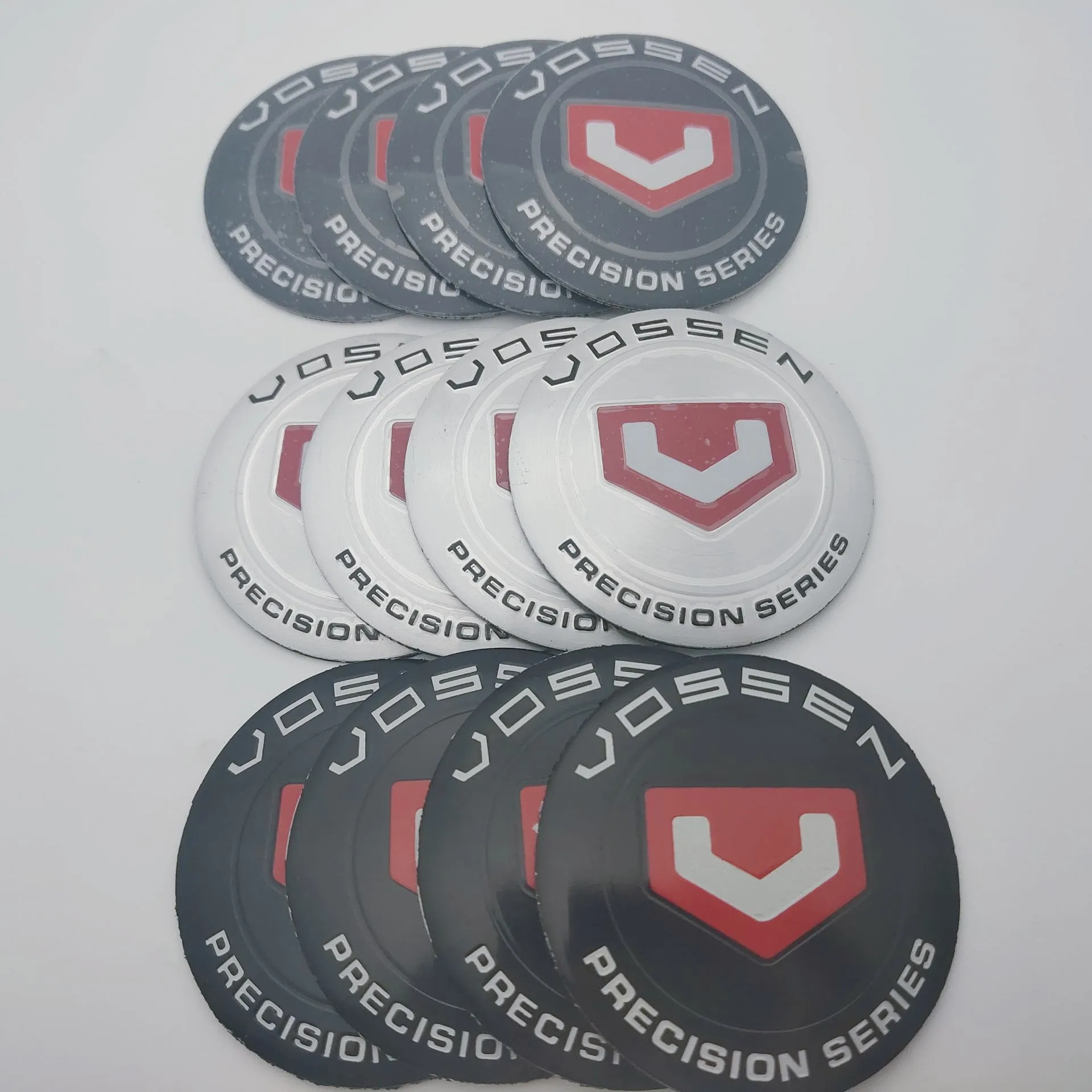4 шт. 56 мм 3D Vossen PrecIsIon Series Центральная втулка колеса автомобиля Cap Sticker Автомобильная наклейка с эмблемой, значком Sticker Decal Car Styling Accessories