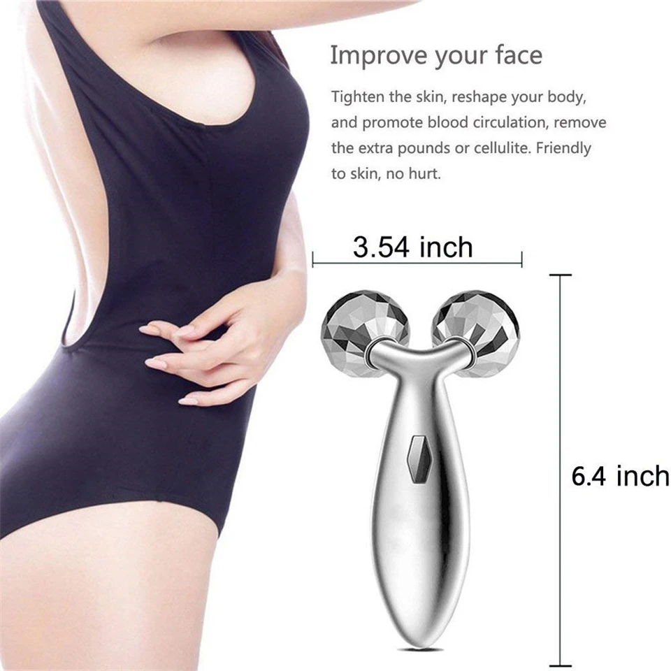 

3D Roller Face Massager Slimming Massager V Face Beauty Instrument Facial Lifting and Tightening Wholebody Massage Stick