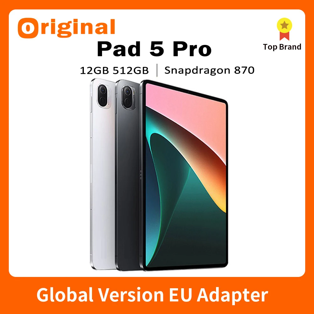 

[World Premiere]Original Pad 5 Pro Tablet With Keyboard Snapdragon 870 12GB 512GB 5G Tablets 120Hz LCD Display Android Tablet PC