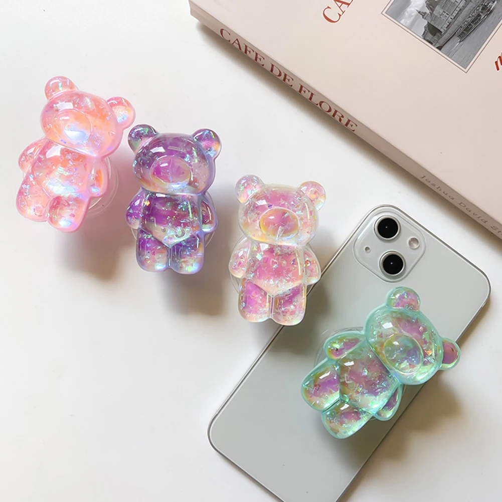 cellphone support griptok 3d cartoon cute bear grip tok desktop phone finger stand mobile shell holder accessories for iphone free global shipping
