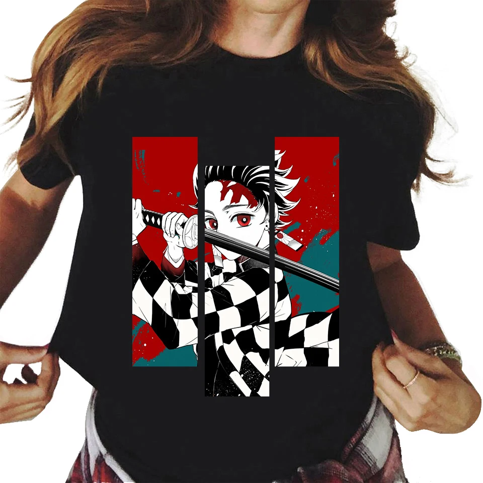 

Demon Slayer unisex Harajuku Printing Tshirt Oversized T-shirt Spring Summer Fashion Crewneck Vintage Loose